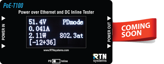 PoE-T100 - PoE and DC Inline Tester