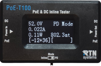 PoE-T100 - PoE and DC Inline Tester