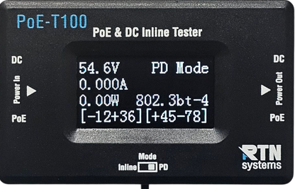 PoE-T100 - PoE and DC Inline Tester